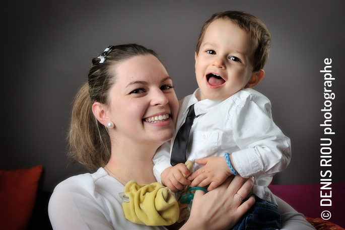 Portrait de famille en studio