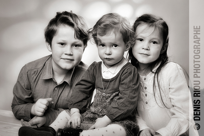 portraits enfants en studio